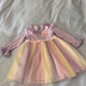Bonnie Jean Lavender Ruffle Dress 2T